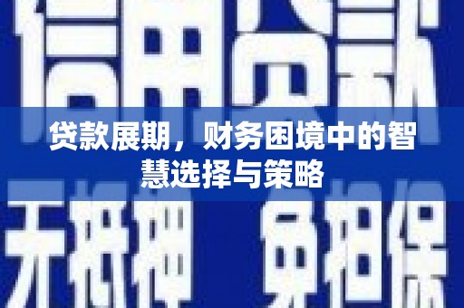 惠济贷款展期，财务困境中的智慧选择与策略