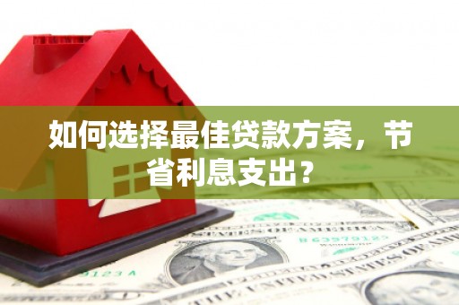 大埔如何选择最佳贷款方案，节省利息支出？