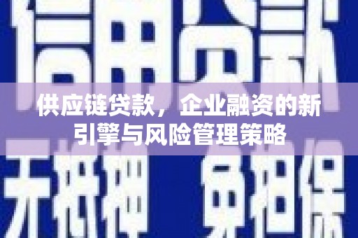 高淳供应链贷款，企业融资的新引擎与风险管理策略