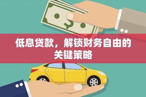 内湖低息贷款，解锁财务自由的关键策略