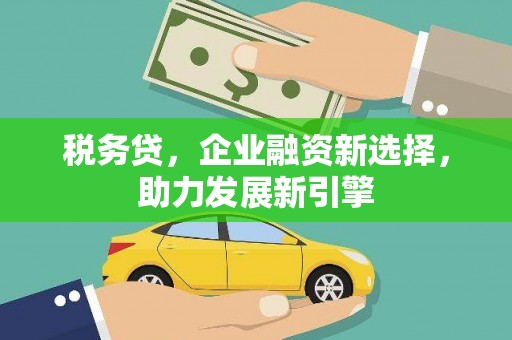 建华税务贷，企业融资新选择，助力发展新引擎