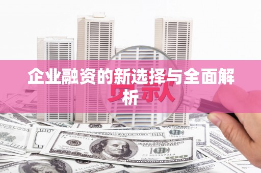 勐海企业融资的新选择与全面解析