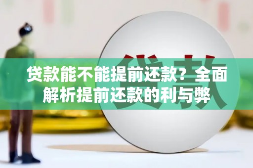 正安贷款能不能提前还款？全面解析提前还款的利与弊