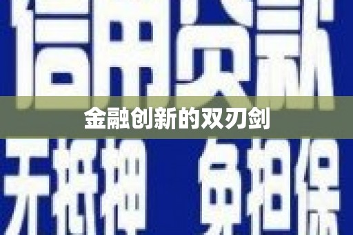 嵩县金融创新的双刃剑